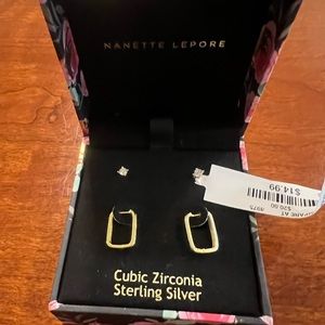 NWT Cubic Zirconia / Sterling Silver Earring Set